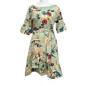 Women Asymmetrical Floral Mini Dress